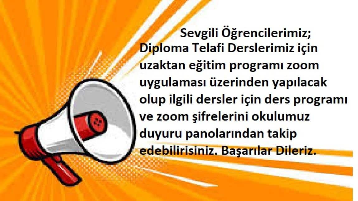 Diploma Telafi Dersleri Uzaktan Eğitim