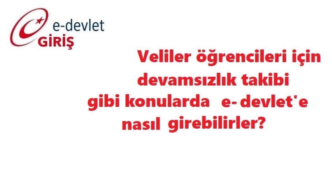 E-Devlet Öğrenci İçin Veli Girişi